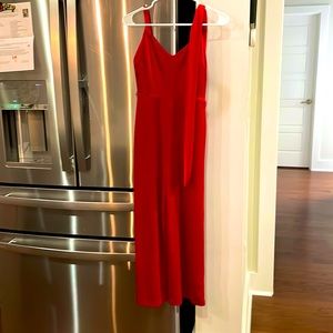 Red velvet jumpsuit
